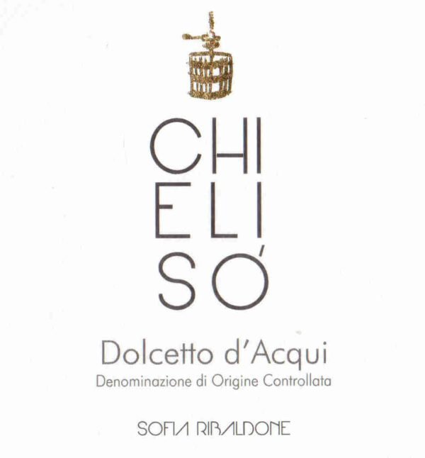 Front label of the Chieliso Dolcetto d'Acqui DOC 2023 wine bottle.